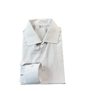 State & Liberty Solid White L/S Perfomance Men's Burton Front Size Large